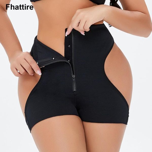 

women bulifter control panties body shaper waist trainer bodysuit bottom push up underwear shapewear lady hook&zip women's shapers, Black;white