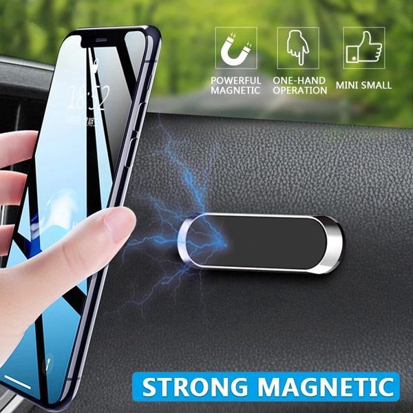 

cell phone mounts & holders magnetic car holder universal mini strip shape stand for all smart magnet wall mount dashboad