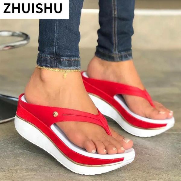 

sandals 2021 women's platform slippers fashion metal button women flip flops outdoor wedge beach, Black
