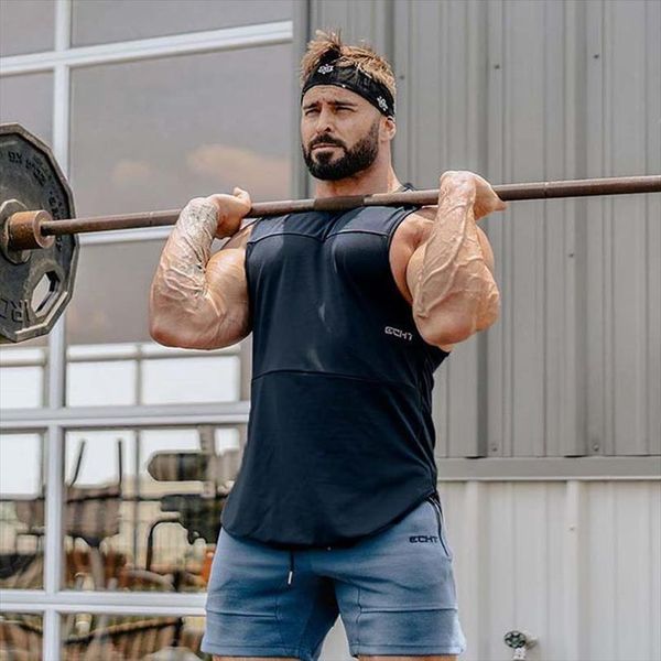 

muscle men sleeveless sports vest summer jogger gyms sportswear fitness bodybuilding brand mens, White;black