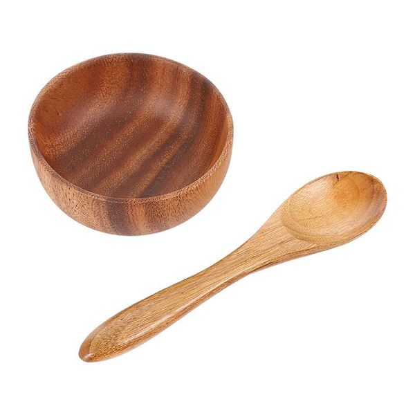 

set wooden bowls vegetable serving bowl fruit storage useful salad