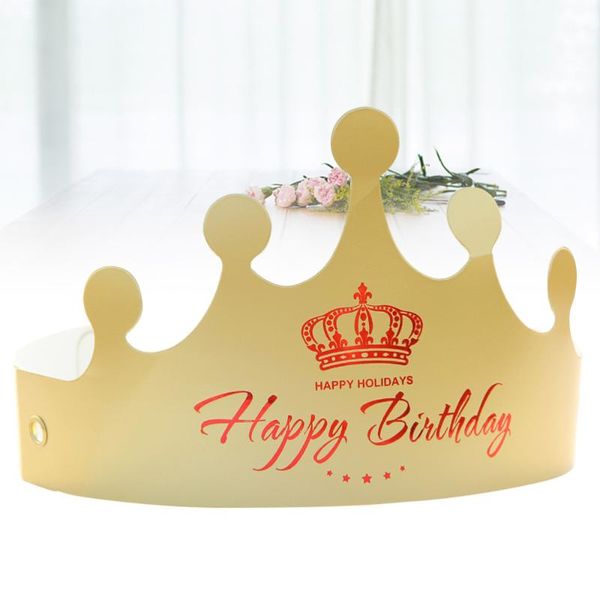 

party hats 24pcs glitter birthday crown tiara for kids and adults decorations (golden)