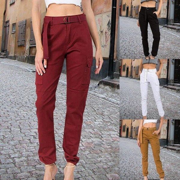 

running pants women 2021 spring summer fashion female solid high waist loose harem pant pencil trousers casual cargo streetwear, Black;blue