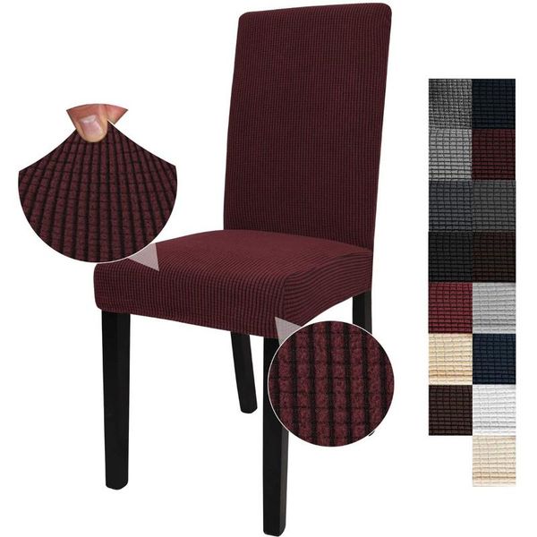 

chair covers stretch cover non-slip dustproof dinning solid color home dining room modern office