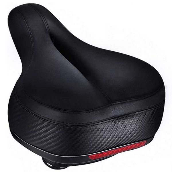 

bike saddles bicycle saddle reflective strip widen mtb road comfortable memory sponge cushion pad absorber seat accessories