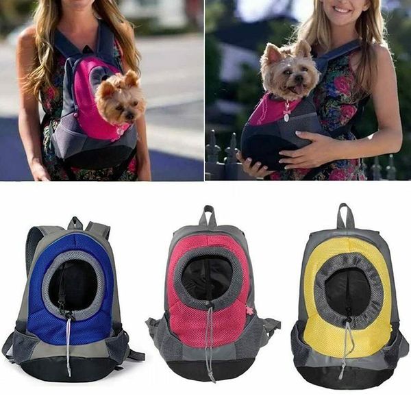 

dog car seat covers pet doudble should bag carrying carrier backpack puppy mesh portable travel pouch for small cats and dogs