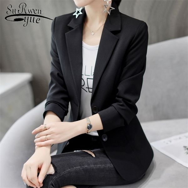

korean fashion clothing casual white black jacket slim long sleeve outwear autumn winner women 5029 80 210521, Black;brown
