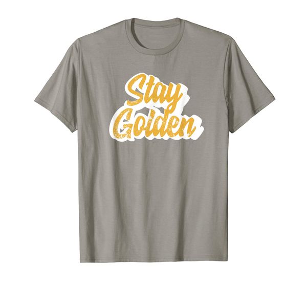 

Vintage Retro Stay Golden Distressed T Shirt Men Women Gift, Mainly pictures