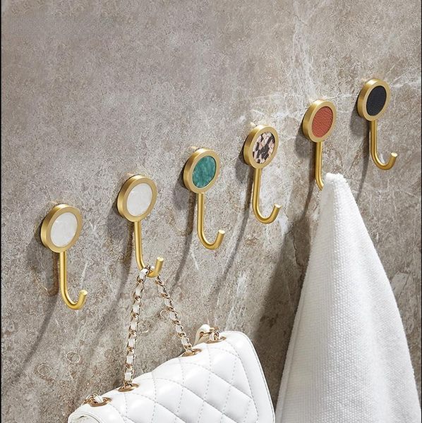 

hooks & rails space aluminum punch-adhesive coat hook wall hanging behind the bathroom door single creative hat key robe hanger