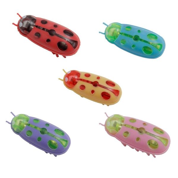 

cat toys 5pcs electric bug toy escape obstacle automatic flip battery operation vibrating pet interactive