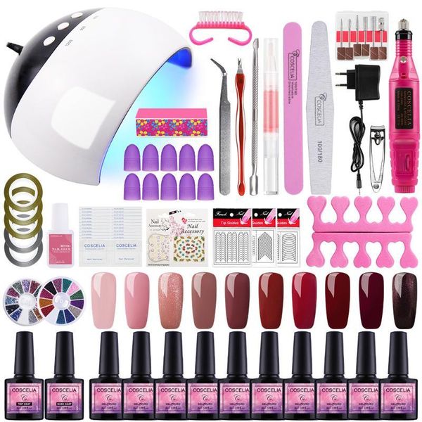 

gel polish nail art manicure tools kit soak off set varnish from ru with drill machine1