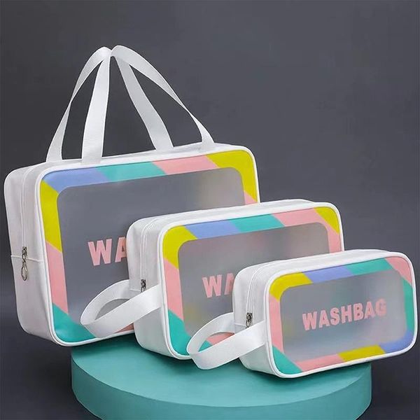 

storage bags s/m/l/xl 4 sizes ladies large capacity pu frosted waterproof cosmetic bag convenient travel makeup female wash
