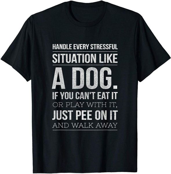 

handle stress like a dog - dog lover t-shirt for men & women size s-5xl, White;black