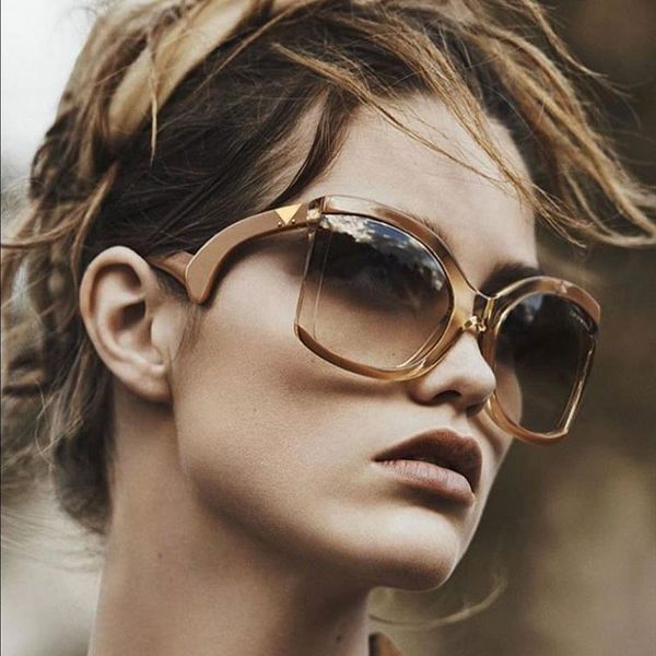 

sunglasses fashion oversized square vintage designer women sun glasses big shades uv400 female oculos, White;black