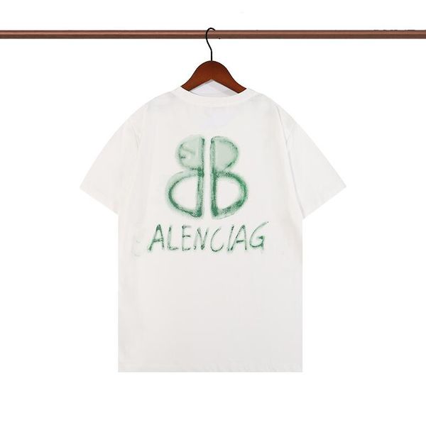 

22ss early spring new pattern men's women's t-shirt tee short sleeves casual fashion pure cotton paris brand men's t-shirts b, White;black