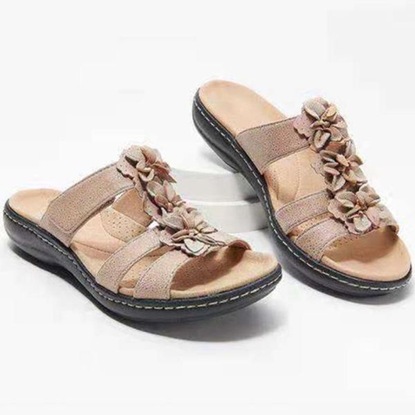 

slippers women appliques wedges female platform summer shoes ladies casual open toe slides wiman comfortable sewing, Black