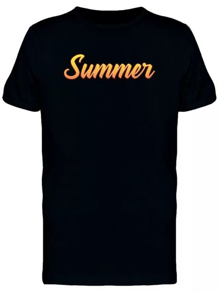 

summer with yellow gradient men's tee -image by shutterstock, White;black