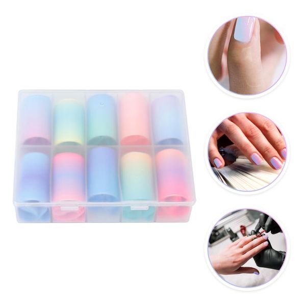 

wallpapers 1 box of colorful nail transfer papers practical art stickers