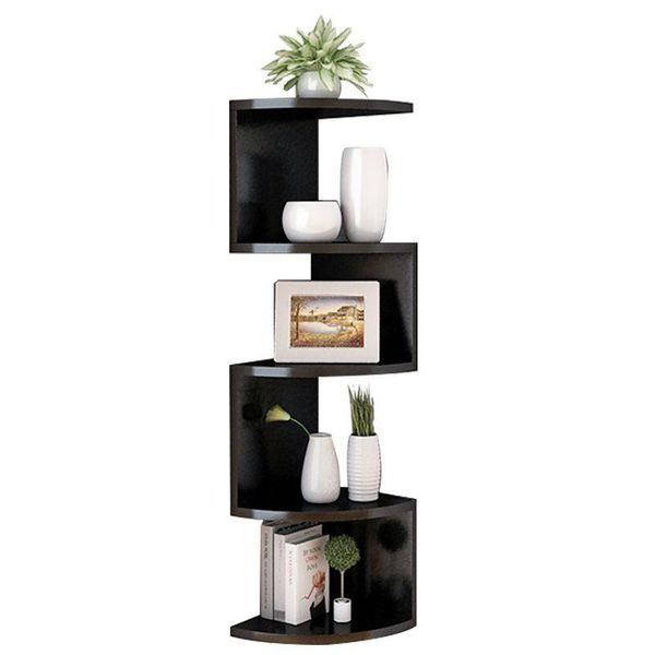 

hooks & rails morden partition shelf storage rack wall mounted corner bookshelf living room bedroom decoration easy to install