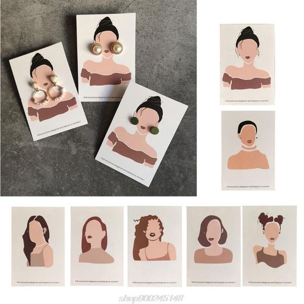 

dangle & chandelier fashion 6x9cm 100pcs drop earrings display card stud grade women paper d25 20, Silver