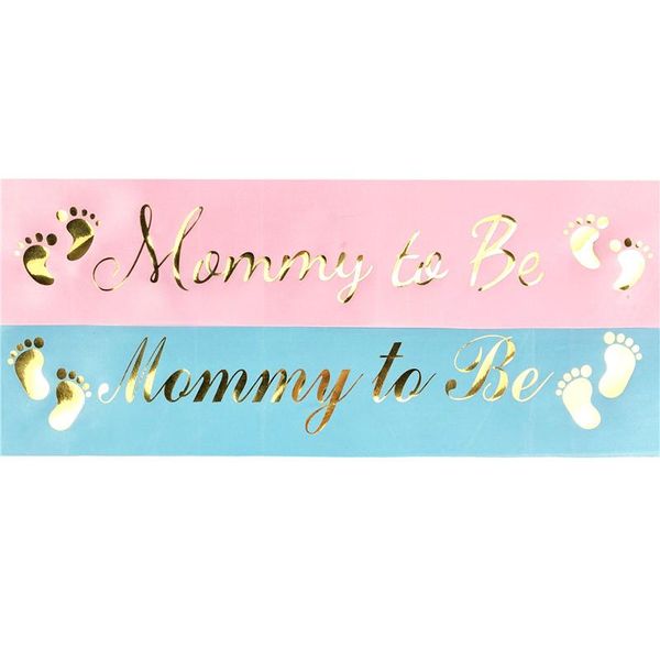 

party decoration baby shower decorations mommy to be&dad be blue/pink badge shoulder strap set gender reveal gift first birthday party-s