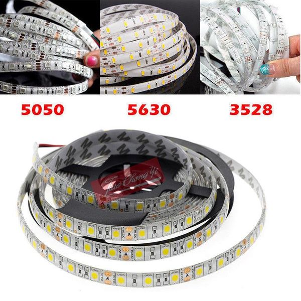 

strips 5m smd 300 600 led 3014 3528 5630 waterproof flexible strip light 12v white