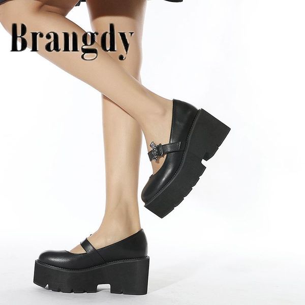 

dress shoes 2021 autumn bat spirit active thick-soled sponge cake artistic shallow catch the trend of women's single lolita, Black