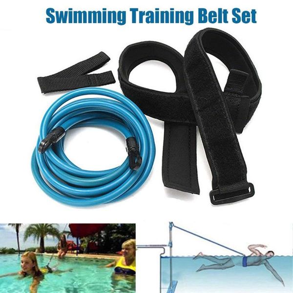 

resistance bands 3m adjustable swim training elastic belt static swimming exercise safety rope latex tube tether