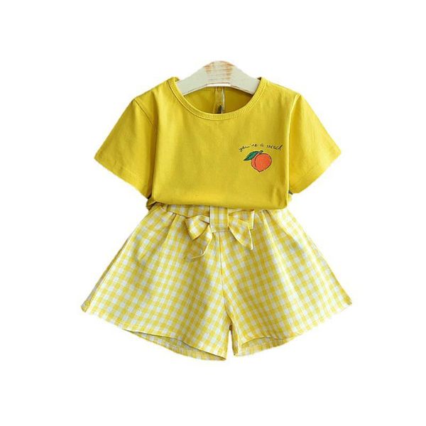 

summer set baby girl clothes girls short sleeved t shirts shorts cute cotton kids tracksuit soft outfit clothing sets, White