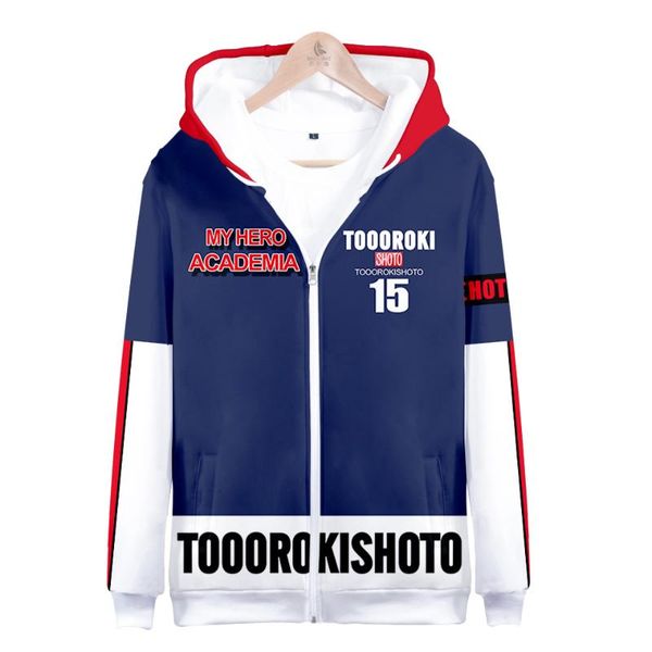 

men's hoodies & sweatshirts anime my hero academia trendy 3d 2021 autumn winter zipper jacke hoodie no sweatshirt dress up, Black