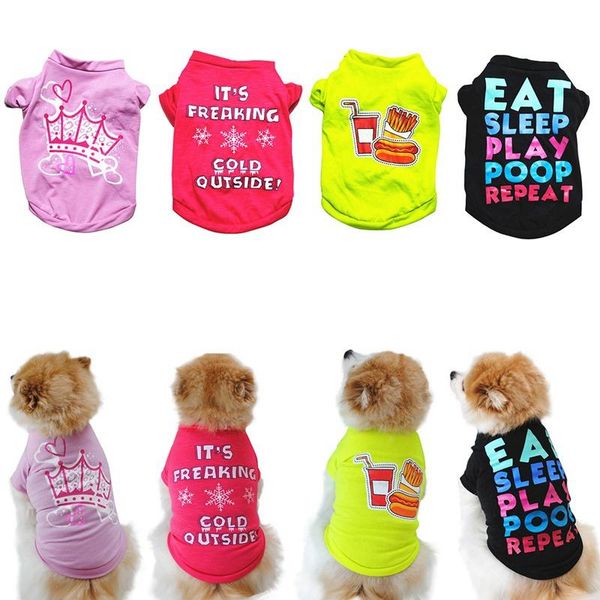 

dog apparel autumn winter pet clothes warm cotton fashion t-shirt puppy pullover costume small dogs chihuahua clothing