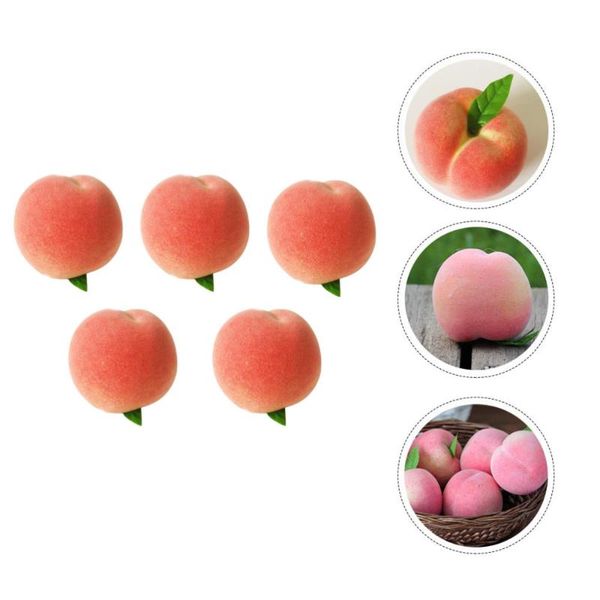 

party decoration 5pcs delicate peaches artificial lifelike faux
