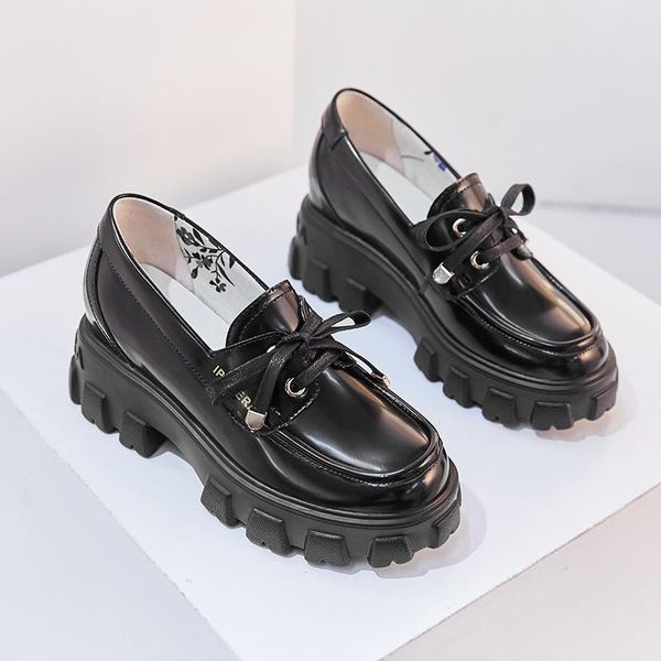 

boots women ankle internal increase wedge black white leather thick bottom short booties round toe shoes