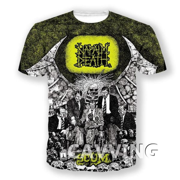

men's t-shirts cavving 3d printed death casual hip hop tee shirts harajuku styles clothing for men/women, White;black