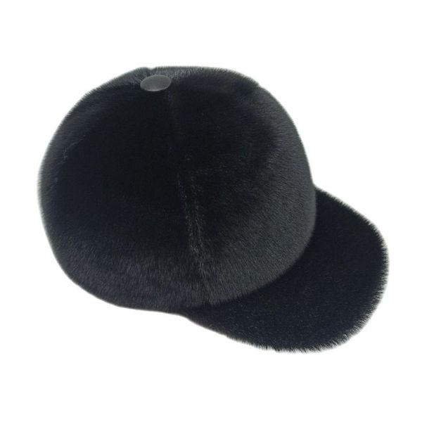 

berets men's baseball cap made of fur natural canadian seal barc-2, Blue;gray
