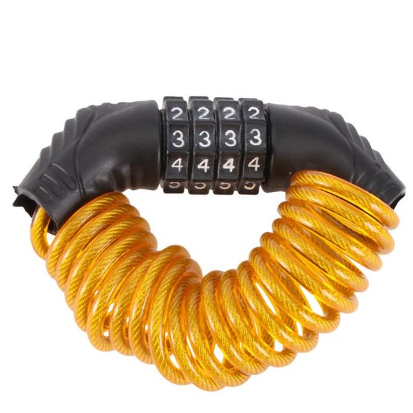 

bike locks road mountain lock helmet small password anti theft cable