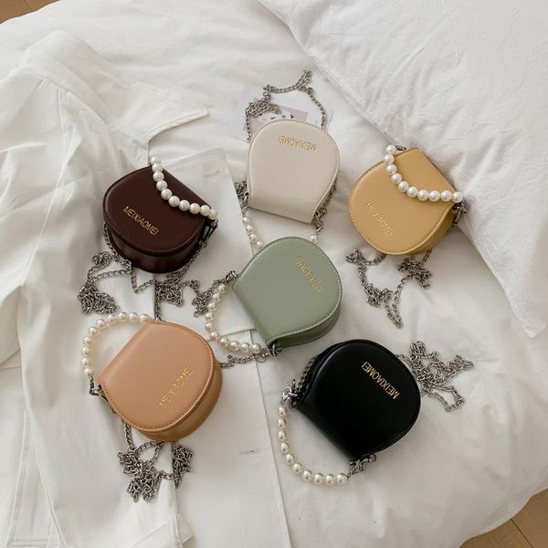

autumn shoulder messenger bag mini pearl portable handbag bags