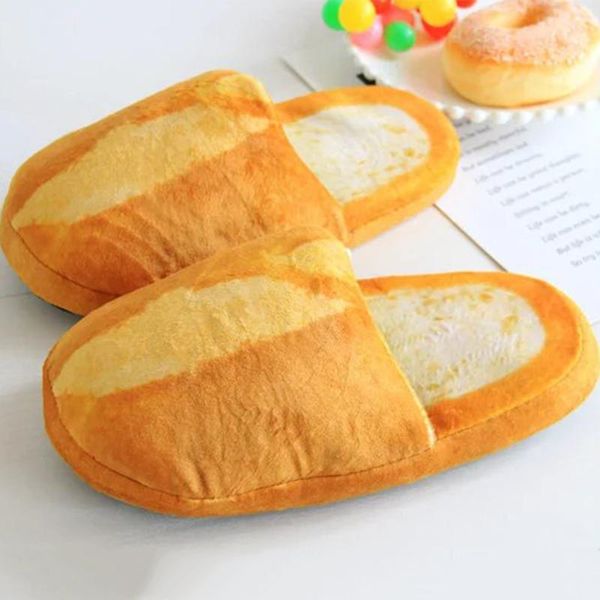

cute indoor slippers lovers bread korean style couples shoes kawaii warm, Black
