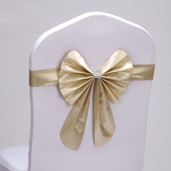 

1pcs adjustable bow tie ribbon bands decorative chair sashes accessory banquet seat decoration for wedding