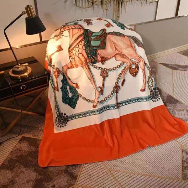

retro luxury design blankets home classic fashion blanket letter pattern winter