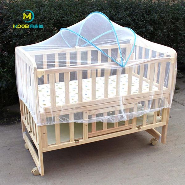 

baby crib cot netting summer breathable bed canopy foldable mesh mosquito nets infant kids hanging tent