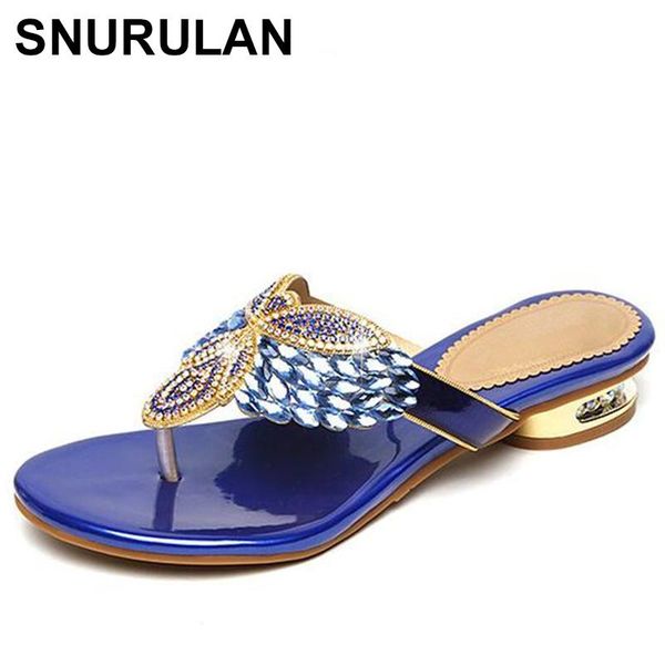 

sandals snurulan summer flip flop rhinestone women slippers low-heel comfortable patent leather flat fashion sandal, Black
