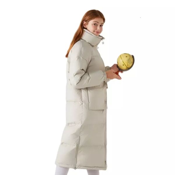 

women's suits & blazers 2021 winter female jacket drops long section on the knee thin gray duck, White;black