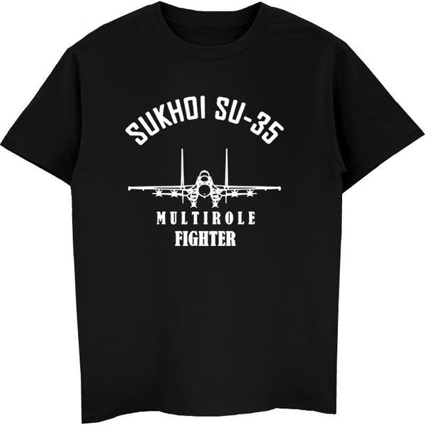 

men's t-shirts fashion sukhoi su 35 multirole fighter t-shirt men short sleeves cotton tshirt casual hip hop shirt tees harajuku street, White;black