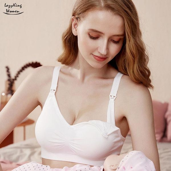 

bras women's white adjustable non-wireless bra front open buckle large breastfeeding gather seamless underwear +, Red;black