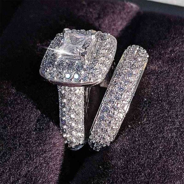 

jewelry zircon double set ring accessories, Silver