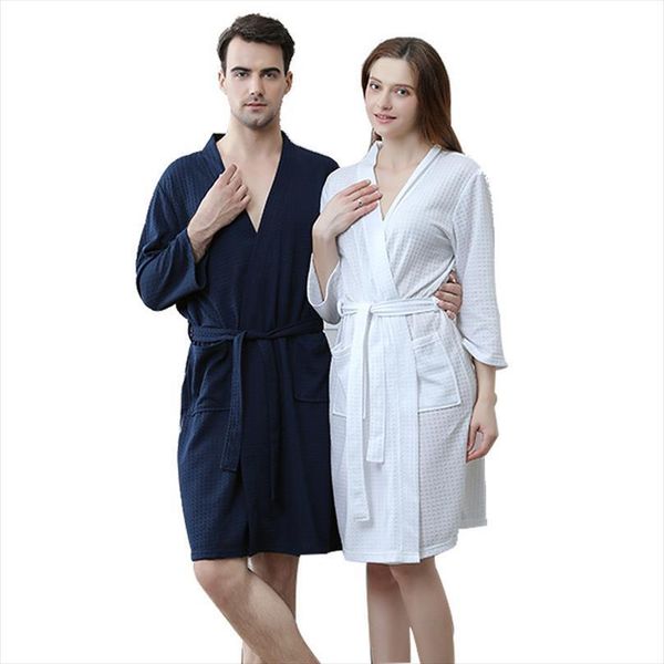 

summer style large size women sleepwear waffle fabric robes beauty couple gowns multi colors ,l,xl plus, Black;red