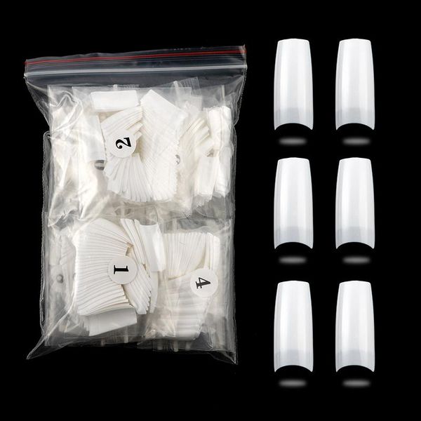 

false nails 500pcs kit curve art dual form french tips gel extension mode acrylic fake nail stand manicure tool accessories set, Red;gold