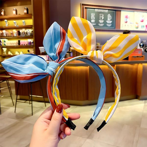 

hair accessories 21 styles dot striped plaid hairbands for girl child cute print nice fashion headband, Slivery;white