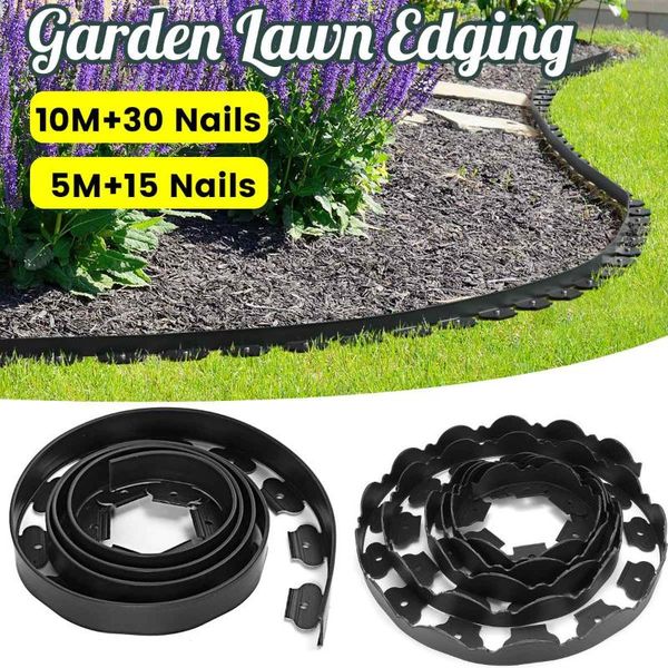 

fencing, trellis & gates 5m 10m garden flexible lawn grass plastic edging border landscape easy install insert black green